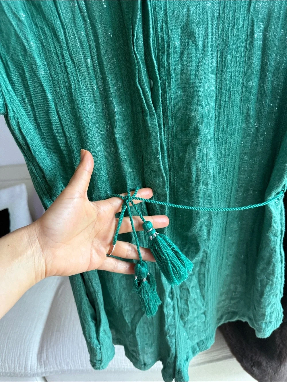 Isabella Rose Green Sleeveless Tie-Waist Romper Swim‎ Beach Cover boho style